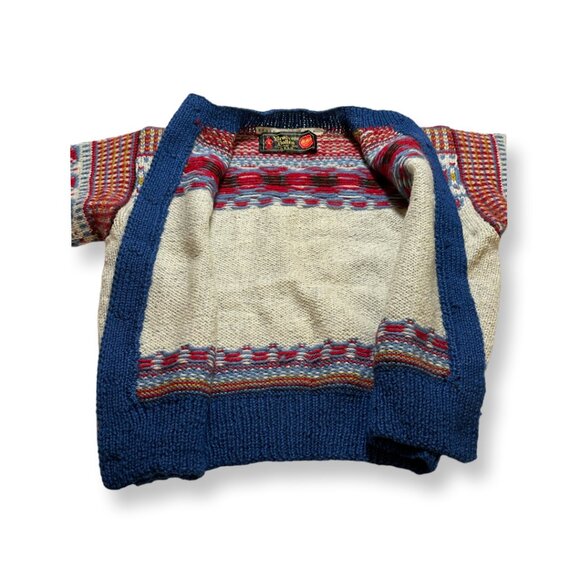 Vintage 80's Brodrene Hallen Oslo Norway Blue Wool Sweater Women's S - Picture 6 of 16